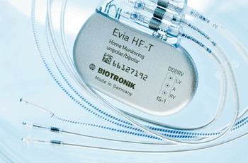 Image: The Biotronik Evia HF-T Pacemaker (Photo courtesy of Biotronik).